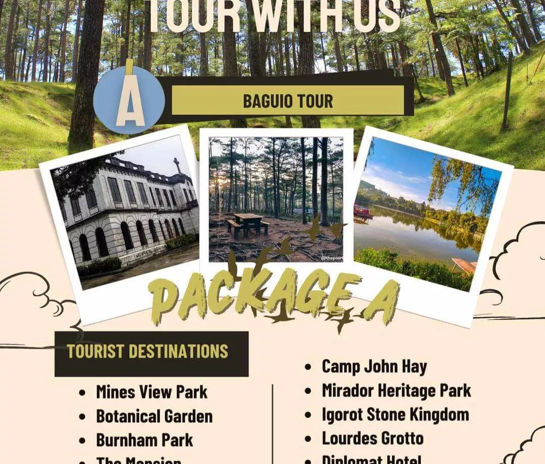 Exclusive Baguio Tour Package from 1000/Head with Person van and